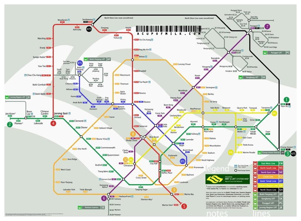 வரைபடத்தை சிங்கப்பூர் mrt