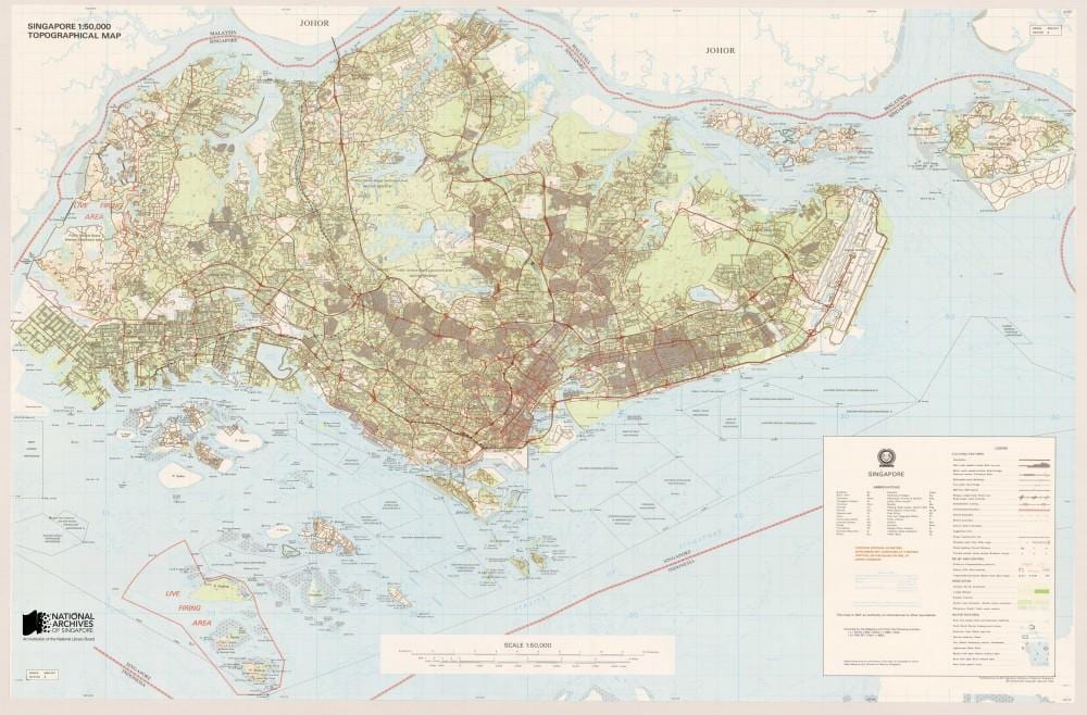 வரைபடத்தை சிங்கப்பூர் topographic