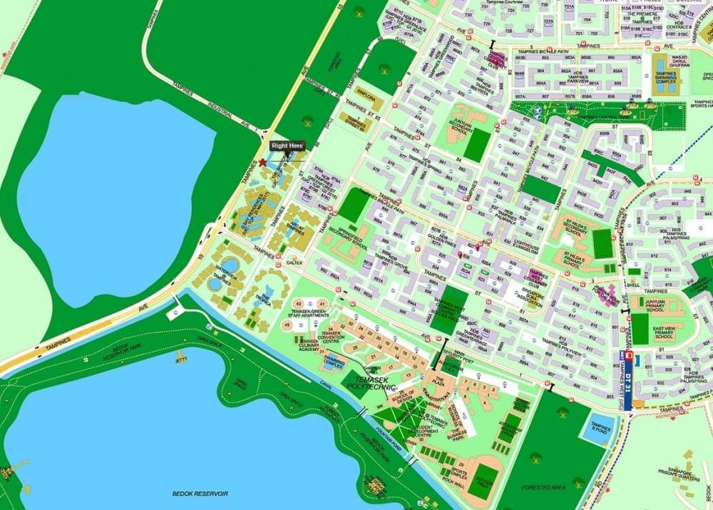 வரைபடம் tampines சிங்கப்பூர்