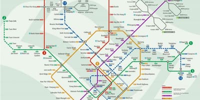 அது Mtr நிலையத்தில் வரைபடத்தை சிங்கப்பூர்