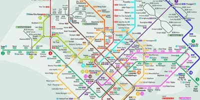 Smrt சிங்கப்பூர் வரைபடம்